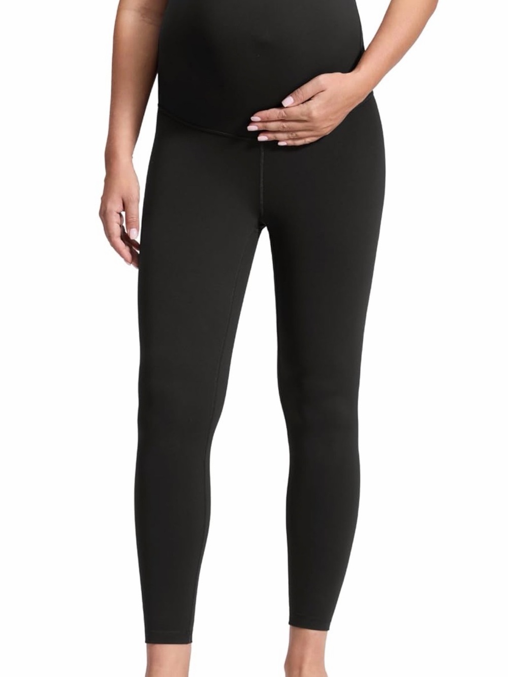 Maternity Black Stretch Leggings - High Waist Support